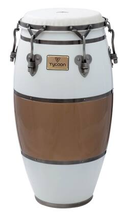 Tycoon Percussion - Signature Heritage Café Con Leche 12.5-inch Conga, Siam Oak Shell, Calfskin Head, Classic Pro Hoops, Single Stand