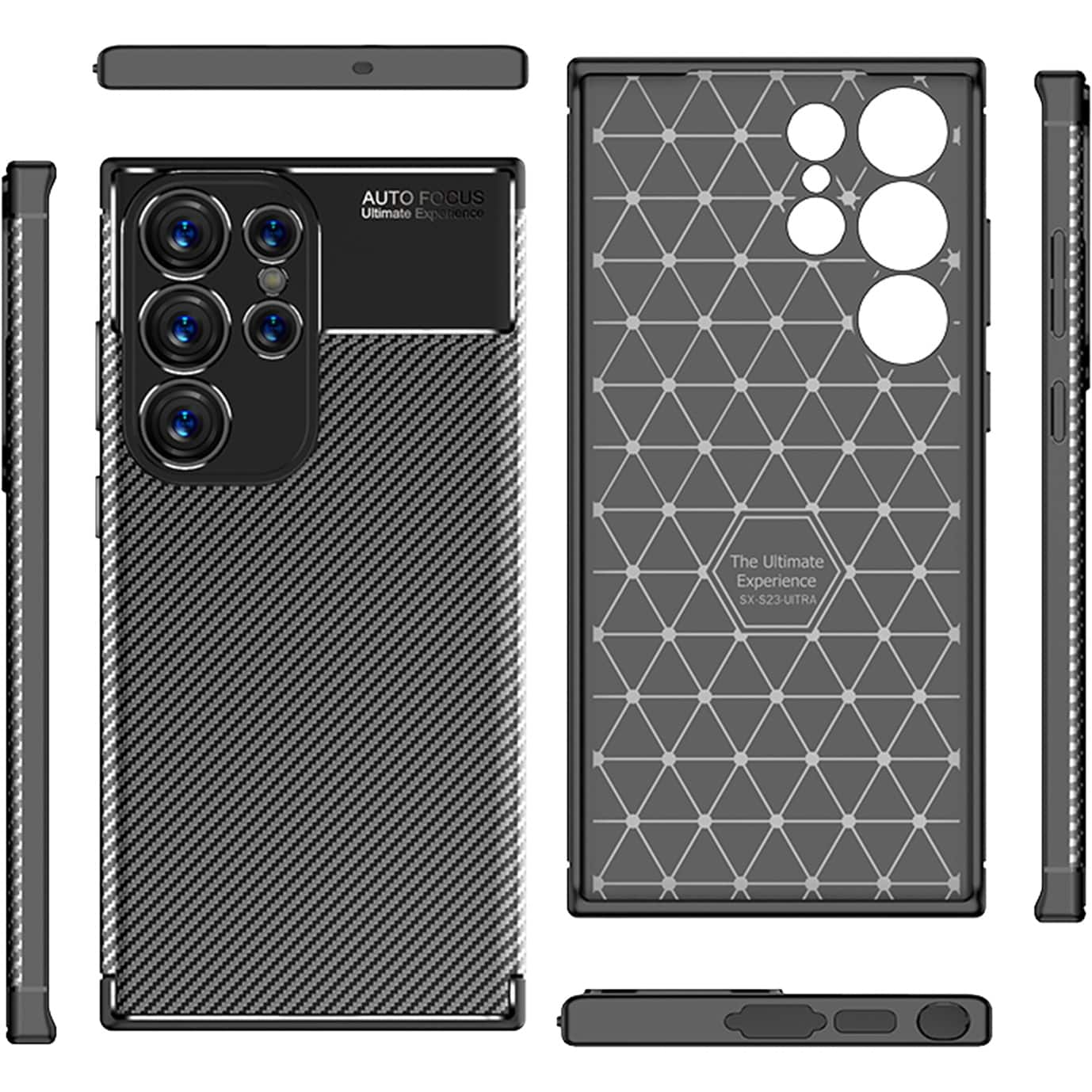 Alt View 11. SaharaCase - Anti-Slip Series Case for Samsung Galaxy S23 Ultra - Black.