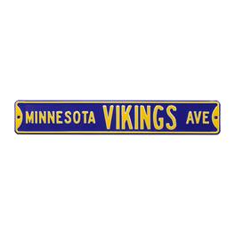 Authentic Street Signs - Minnesota Vikings 6" x 36" Steel Street Sign - Purple