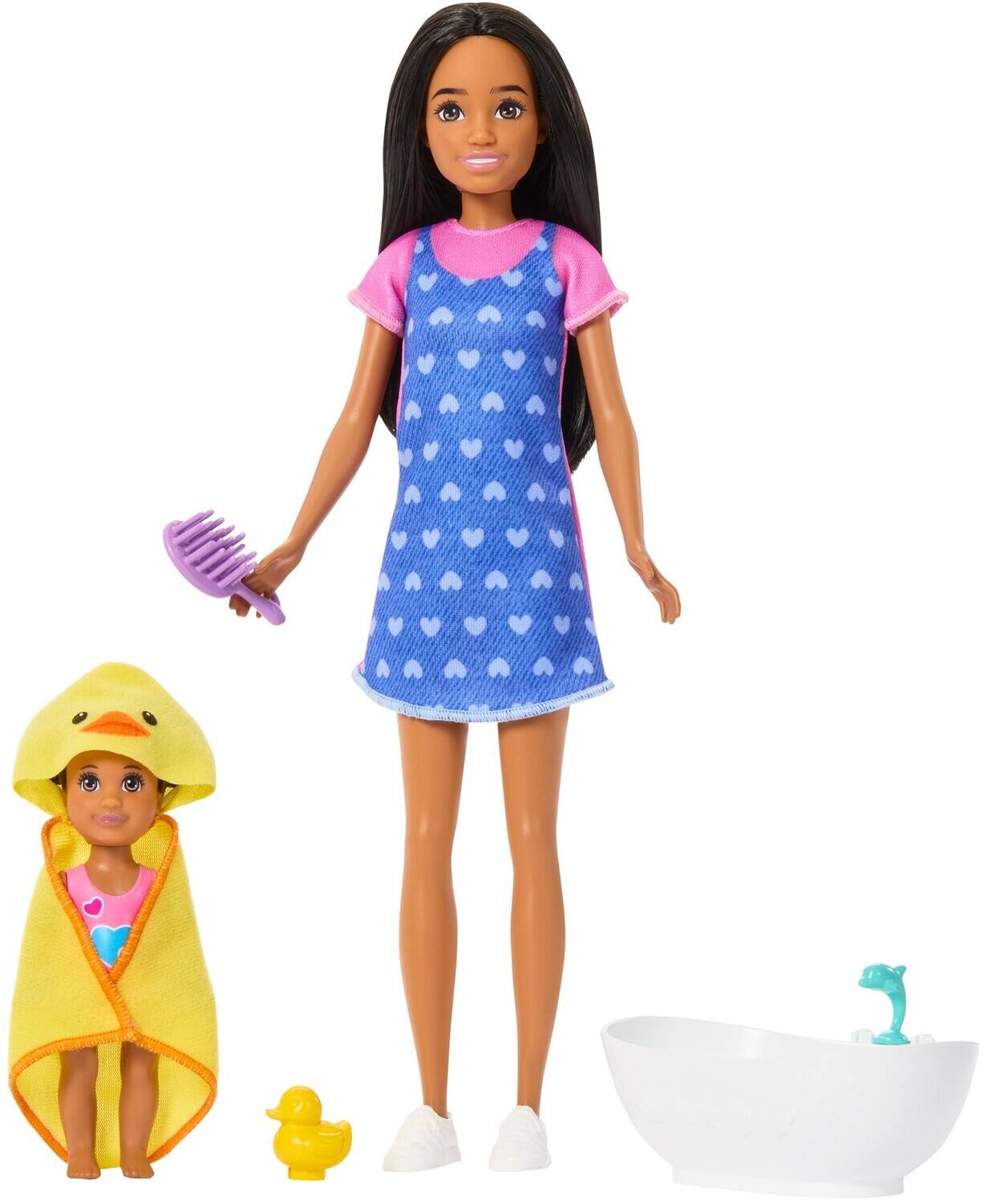 Alt View 1. Mattel - Barbie Skipper Babysitters Inc. Playset with 2 Dolls & Bathtub, Brunette   - COLLECTIBLES - Multicolor.