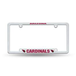 Rico Industries - Arizona Football Cardinals Raised Letter White Plastic License Plate Frame - Multi