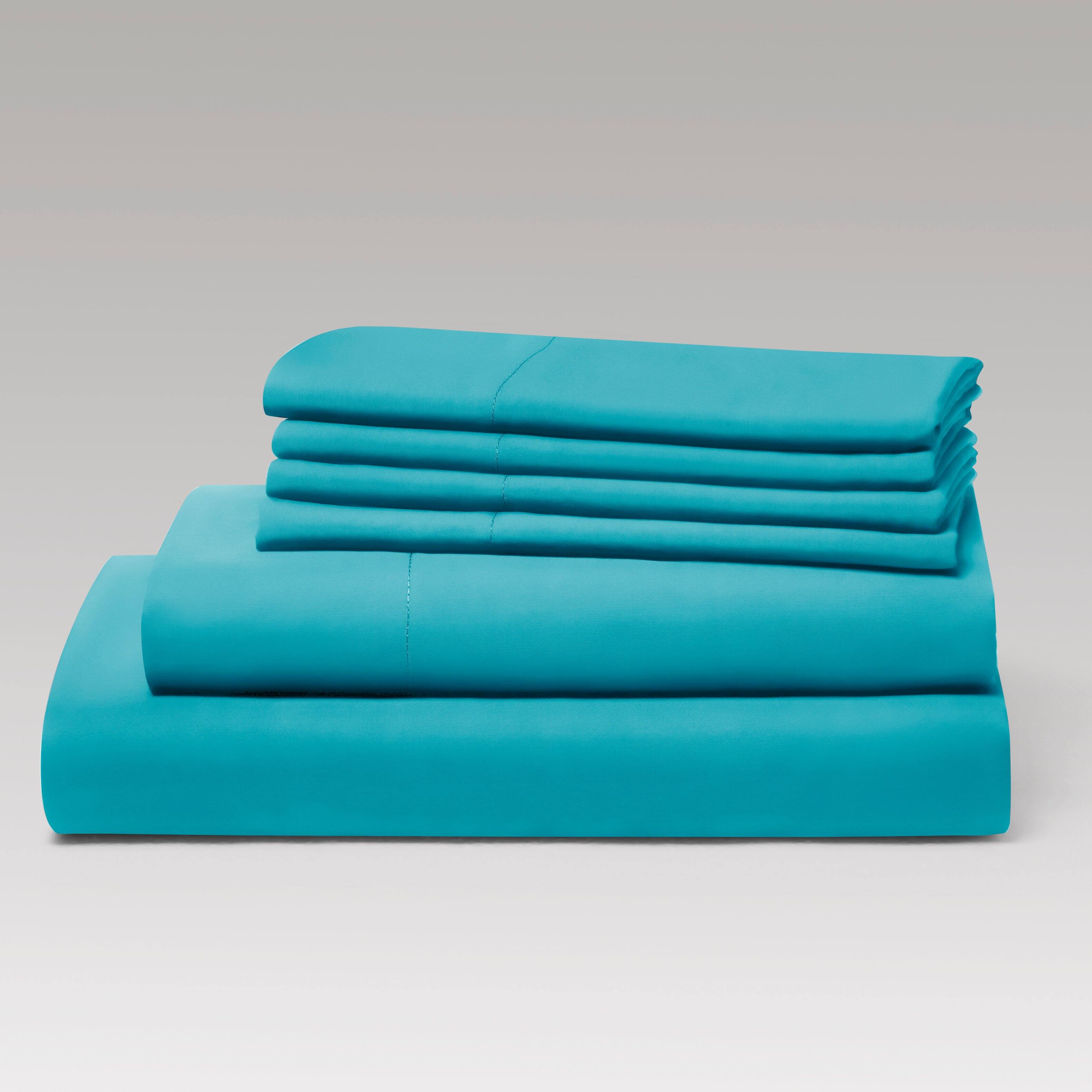Back. Kathy Ireland - Kathy Ireland Bamboo Cooling 6 Piece Sheet Set - Teal.