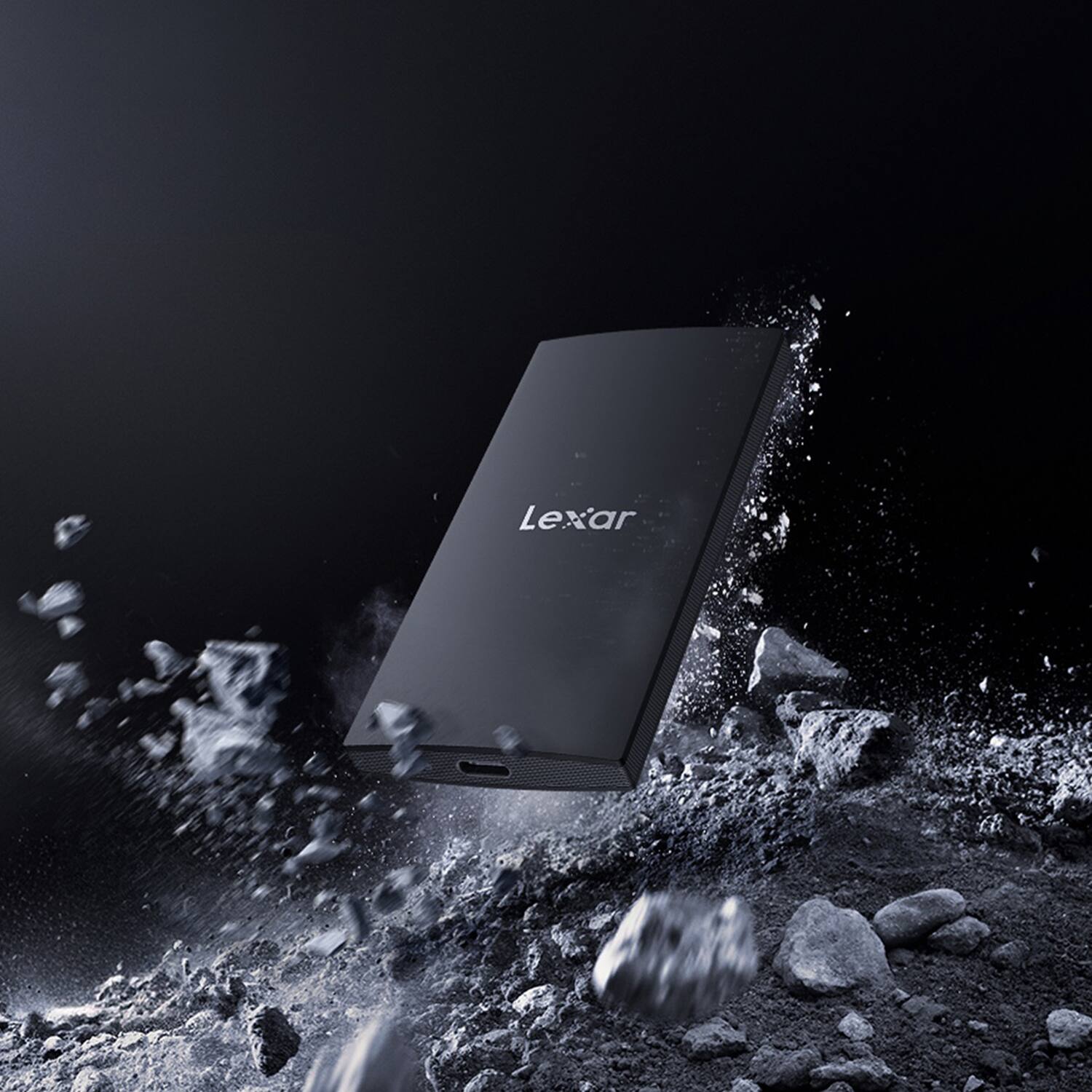 Alt View 4. Lexar - SL300 Portable SSD 2 TB - Black.