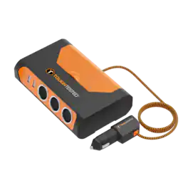 ToughTested - 5-Port Power Console Car Charger, 3 DC Sockets, USB-C PD & QC3.0 USB, Mountable 12V Adapter