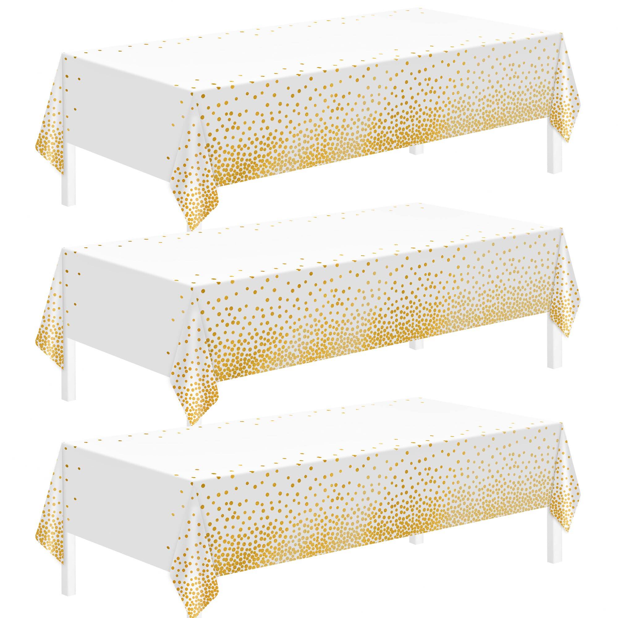 White Gold Dot-54" x 108"