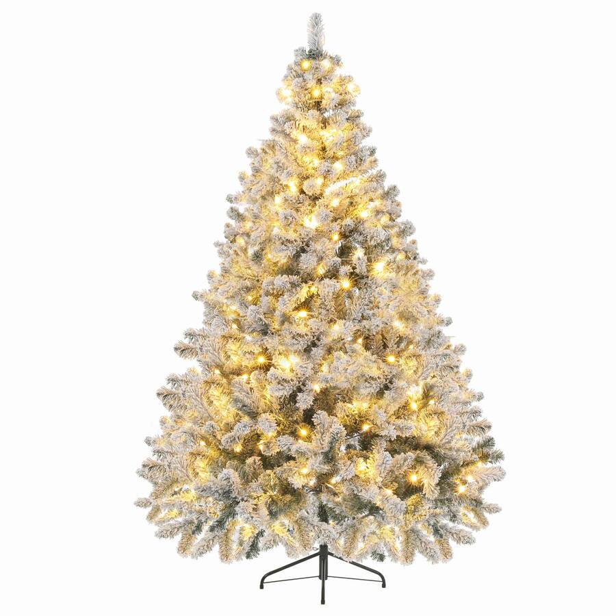 Skar Audio Artificial Christmas Tree Trees With Lights Snow Flocked ...