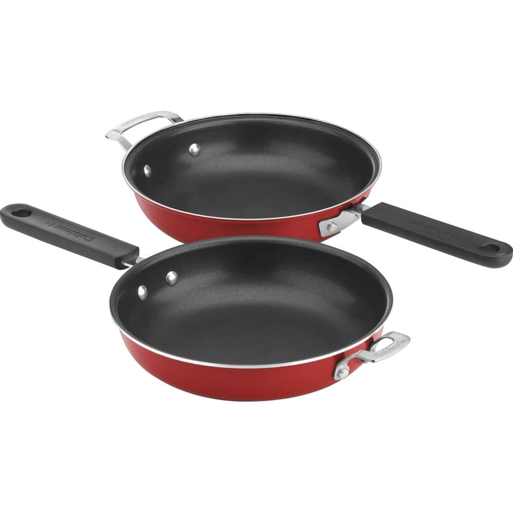 Alt View 5. Cuisinart - Frittata 10-Inch Non-Stick Sauce Pan - FP2-24RP1 - Red.