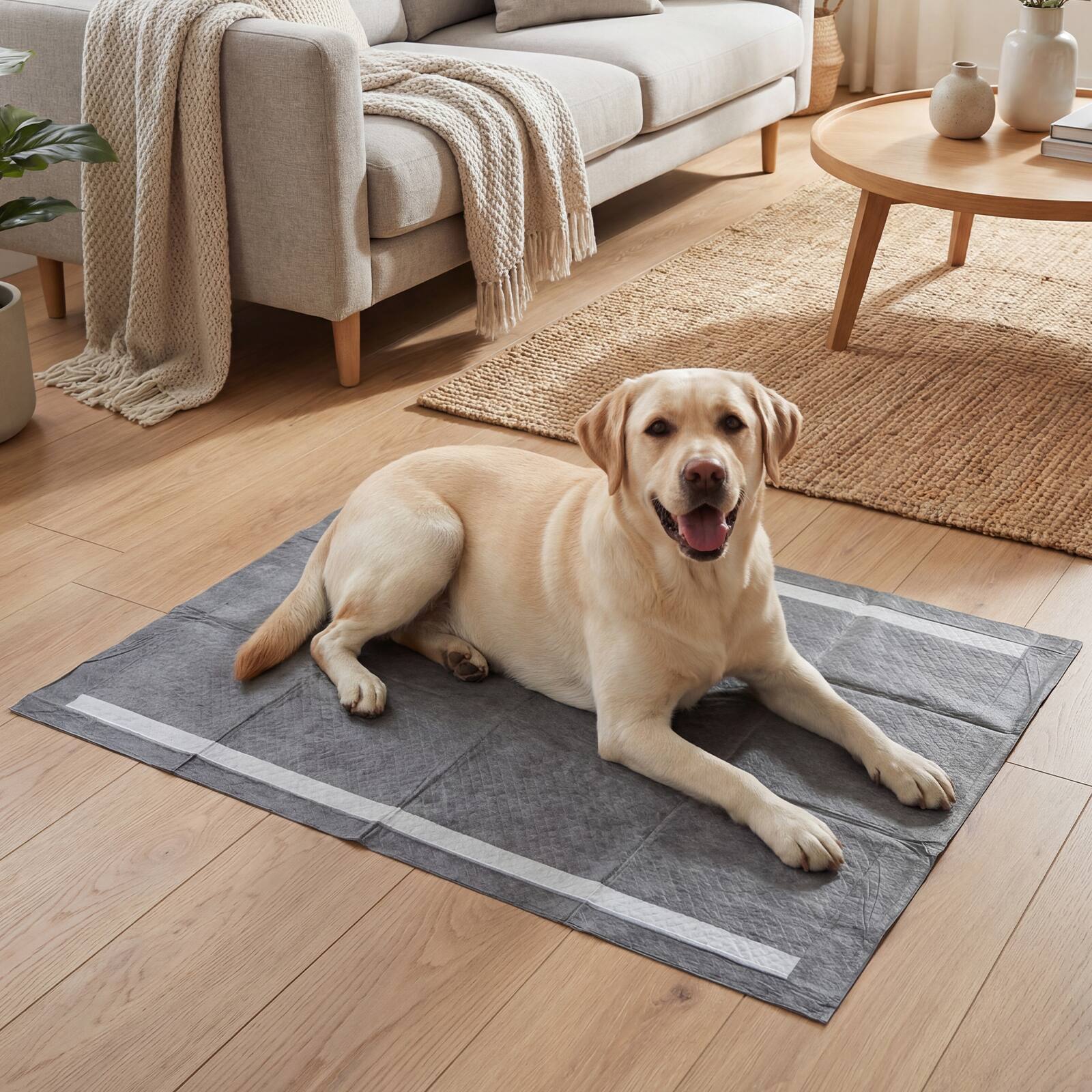 Alt View 3. Gymax - Gymax Charcoal?Dog Pee Pads 35.5'' x 24'' 6-Layer Leak-Proof Pet Potty Training Pads - Black.