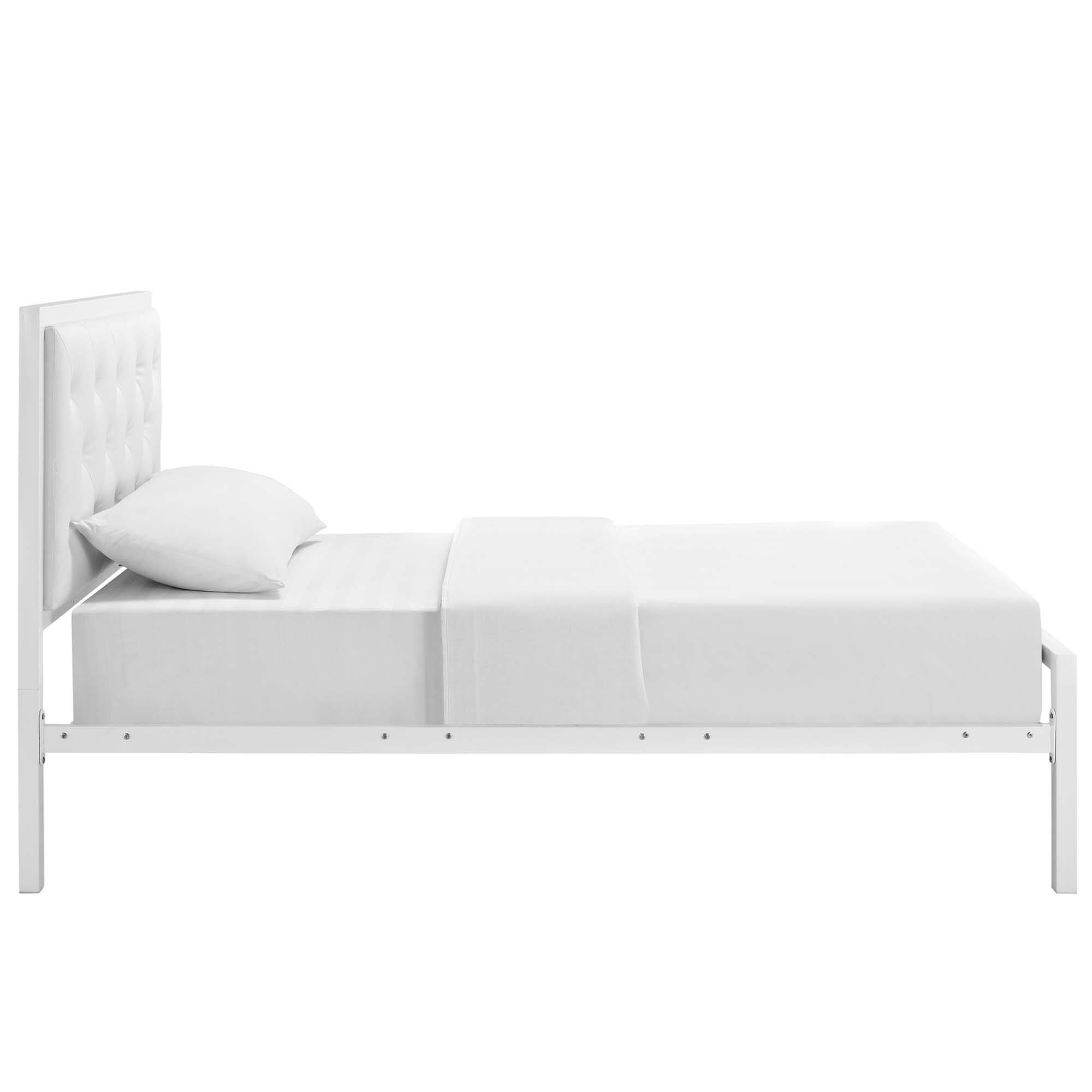 Alt View 5. Modway - Mia Vinyl Twin Bed - White.