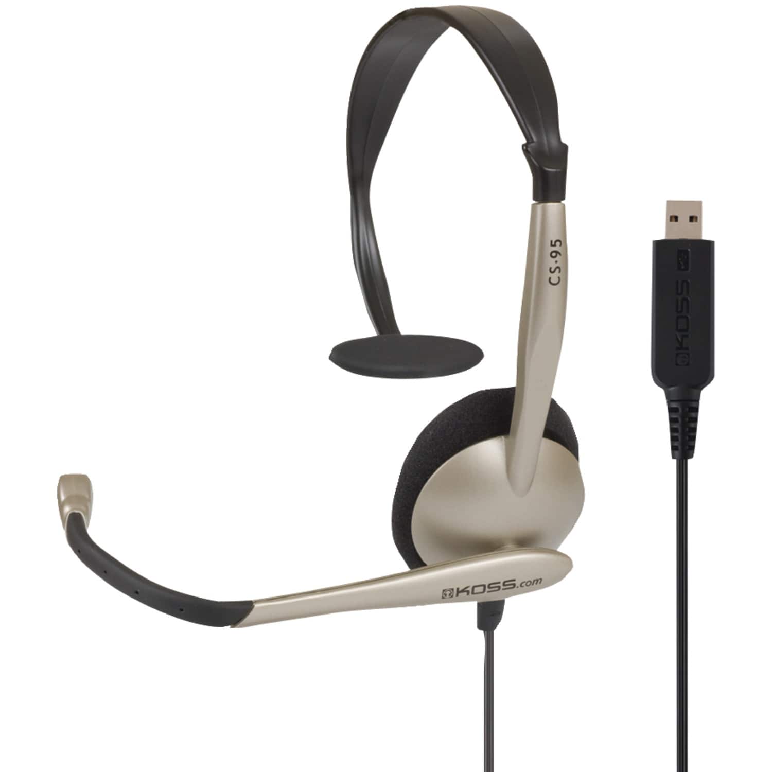 Koss - 195512 Cs95 Usb On-ear Communication Headset - Gray