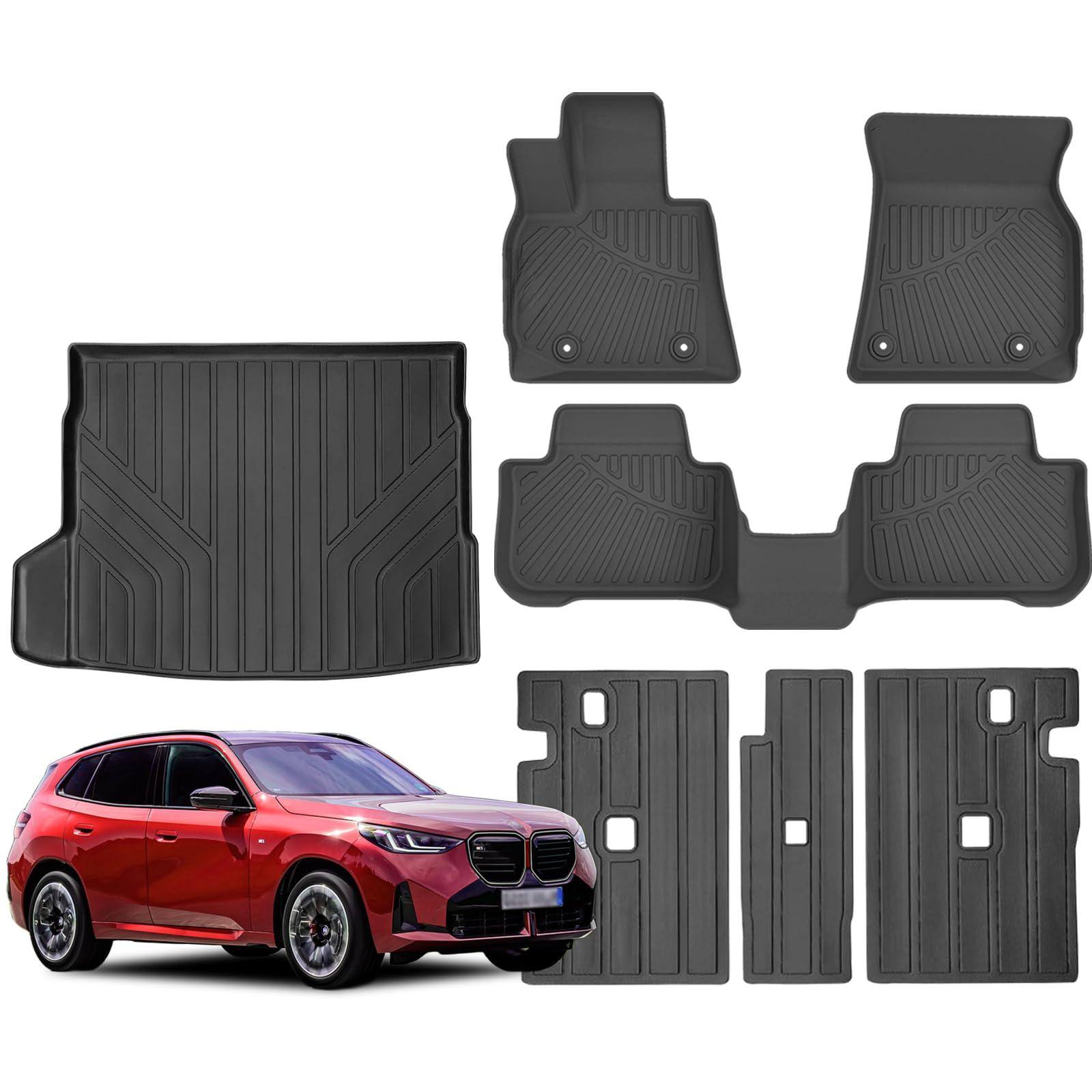 Front. Dazzling Pops - Floor Mats Cargo Liner 2023 2024 2025 2026 Buick Envision All Weather Protection Tpe Rubber Full Set Mat - for 2025 2026 BMW X3.