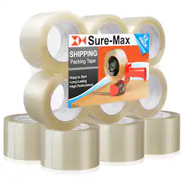 Sure-Max - Wide Packing Tape (3 x 110 yard/330-ft each) - Clear