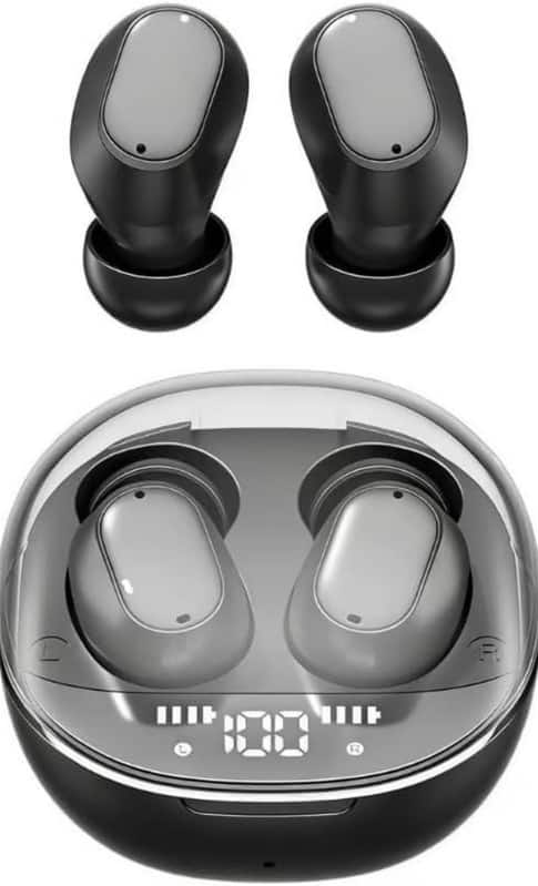 RISOKEYS - Wireless Bluetooth Earbuds, Mini Hi-Fi Sound, Waterproof, 40H Battery, Easy Use for Running/Gym/Travel, Commuters,Black