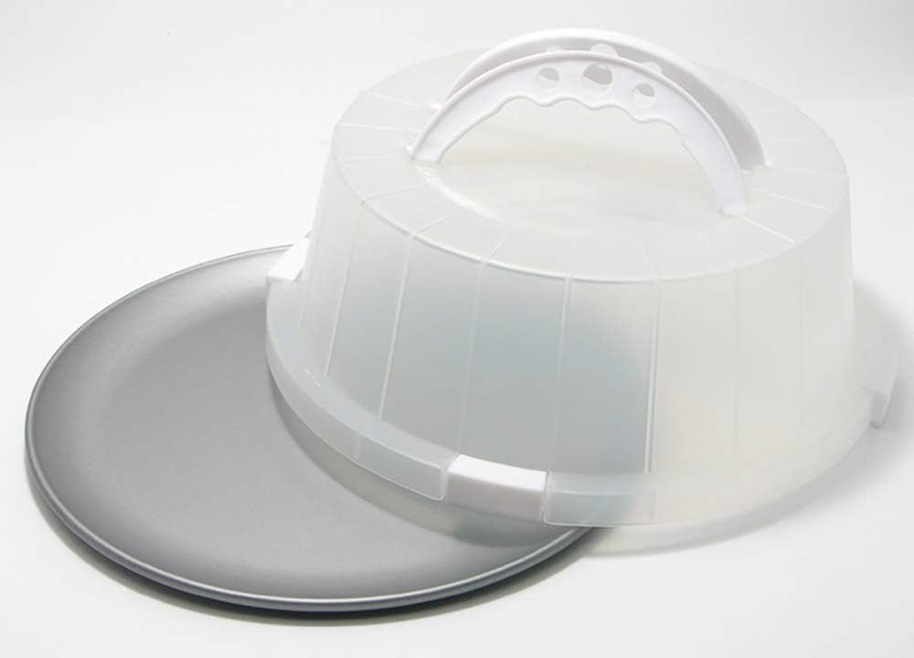 Alt View 4. Midwest - EZ Baker Uncoated Steel Cake and Pastry Bakeware Carrier with Locking Cover, 12'', Gray - Multi.