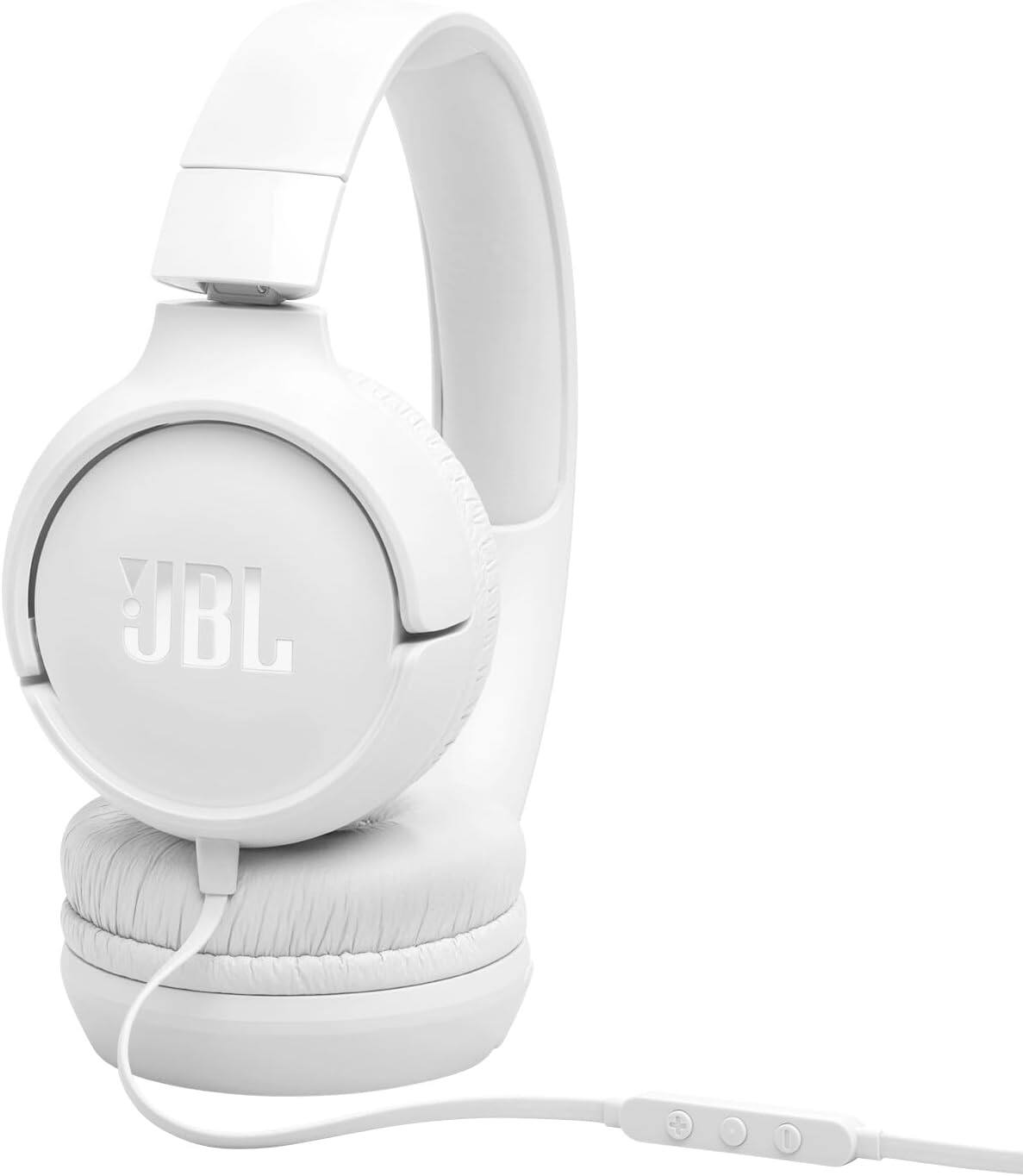Back. JBL - JBL Tune 520C USB-C Wired On-Ear Headphones - White - White.