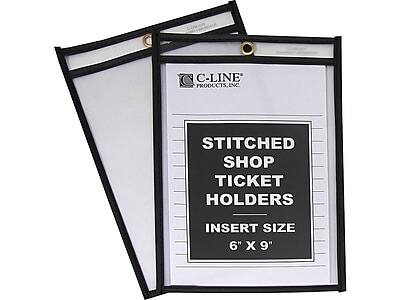 C-Line Products, Inc.  
Stitched Shop Ticket Holders  
Insert Size: 6" x 9"