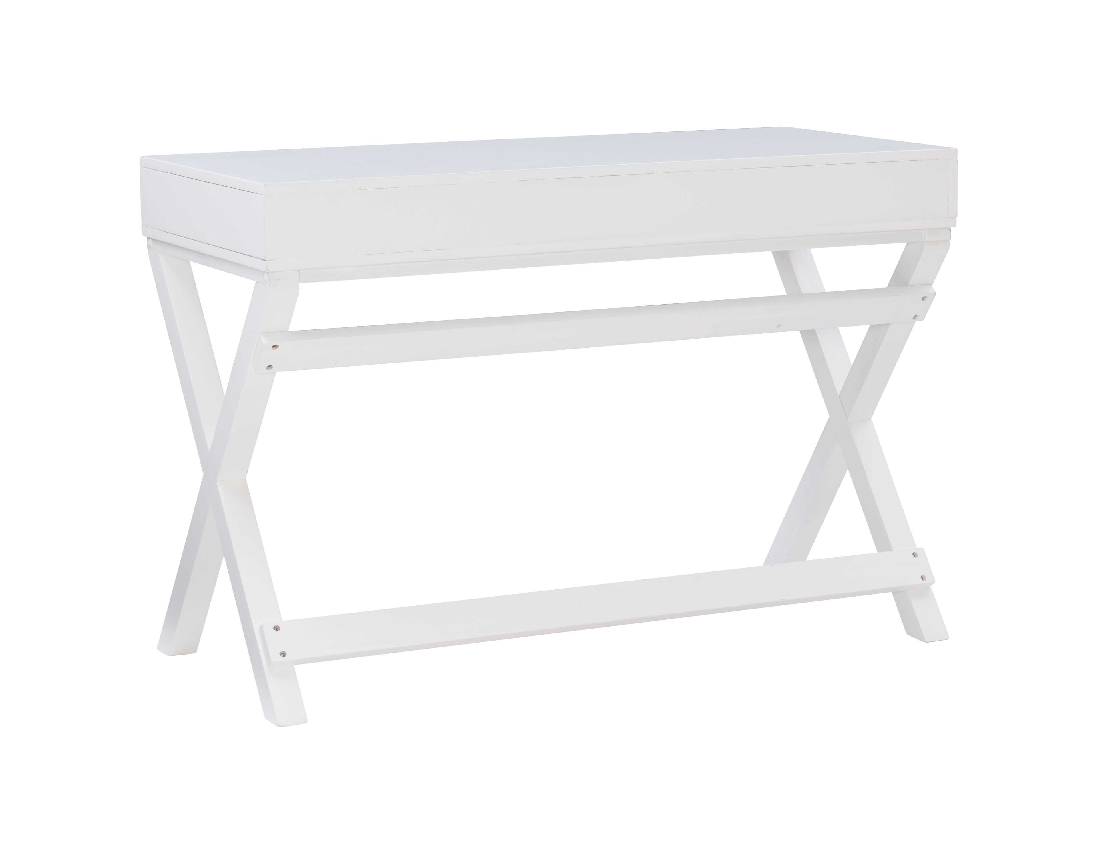 Alt View 11. Linon Home Décor - Penrose Two-Drawer Campaign-Style Writing Desk - White.