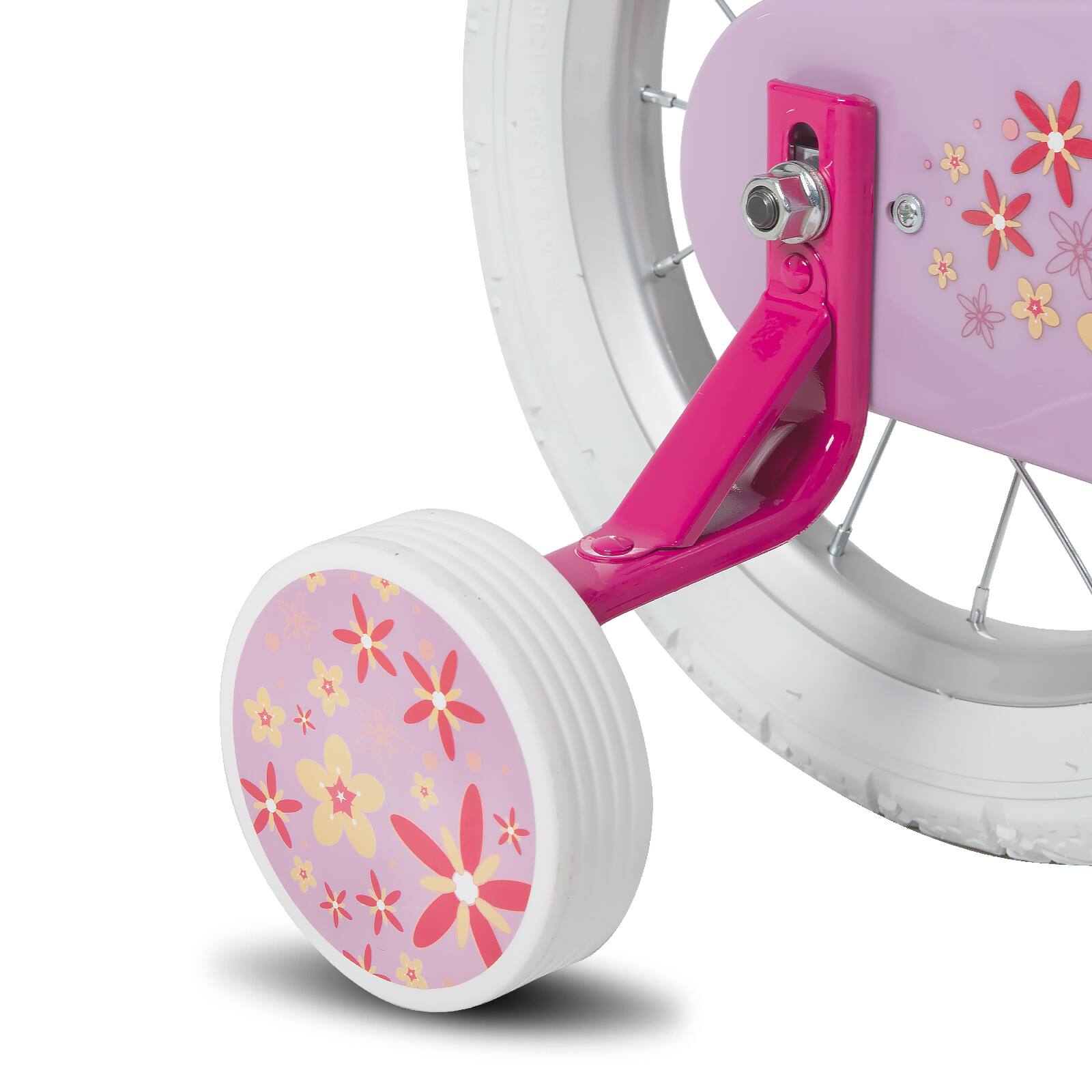 Alt View 6. JOYSTAR - JOYSTAR Unicorn 14 Inch Kids Bike for Girls Ages 3-5, Toddler Bicycles with Training Wheels & Basket, Doll Seat, Fuchsia - Fuchsia.