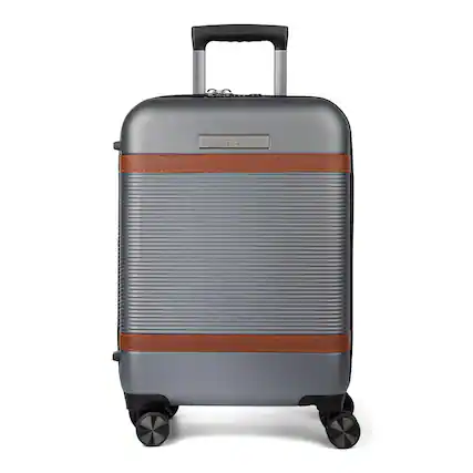 Front. Bugatti - Wellington Carry on Suitcase - Pewter.