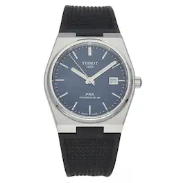 Tissot - PRX T-Classic Powermatic 80 Rubber Strap Dial Automatic T137.407.17.041.00 100M Men's Watch - Blue