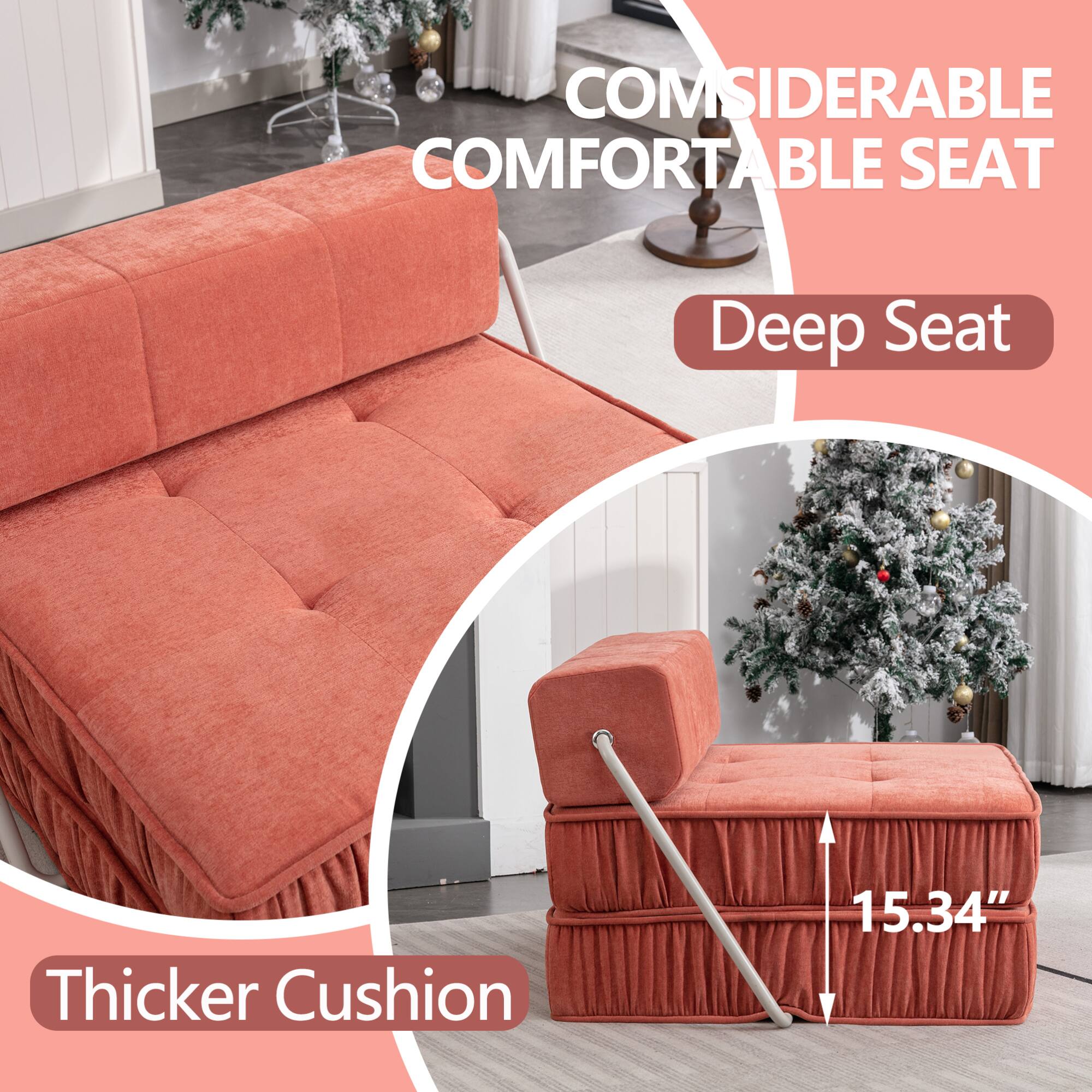 Considerable Comfortable Seat  
Deep Seat  
Thicker Cushion  
15.34"
