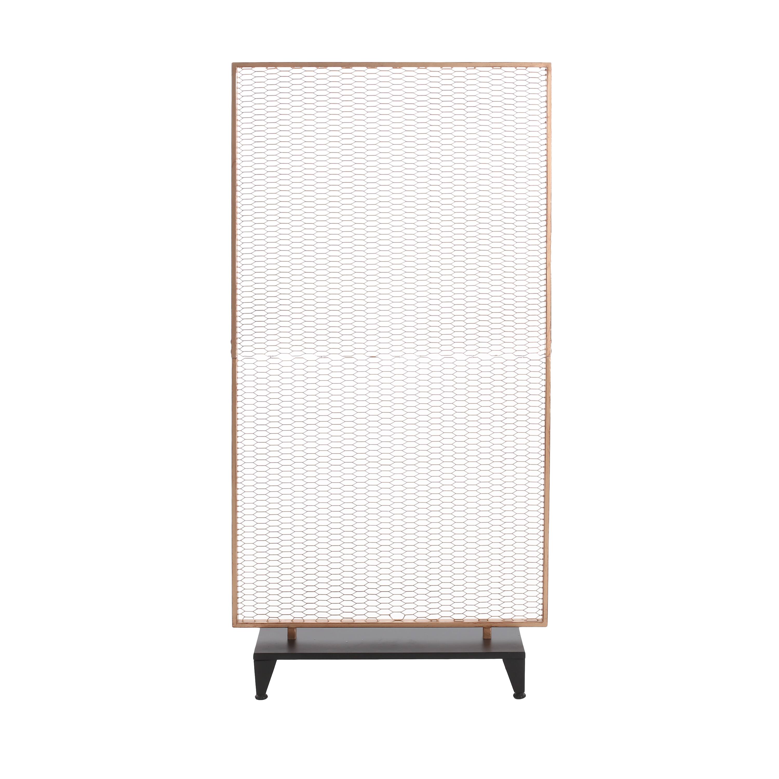 Front. COWLOWN - Steel Privacy Screen Decorative Fence Panel for Outdoor and Garden Use Brown - Brown.