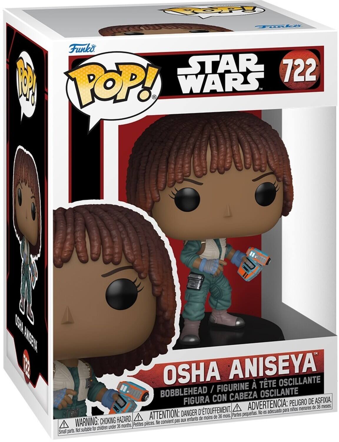 POP! STAR WARS 722 Funko

OSHA ANISEYA

BOBBLEHEAD / FIGURINE À TÊTE OSCILLANTE

FIGURA CON CABEZA OSCILANTE

ADVERTENCIA: PELIGRO DE ASFIXIA

ATTENTION: DANGER D'ÉTOUFFMENT

WARNING: CHOKING HAZARD

Partes pequeñas. No es acuñado para niños menores de 36 meses.

Petites pièces. Ne convient pas aux enfants de moins de 36 mois.

Small parts. Not suitable for children under 36 months.