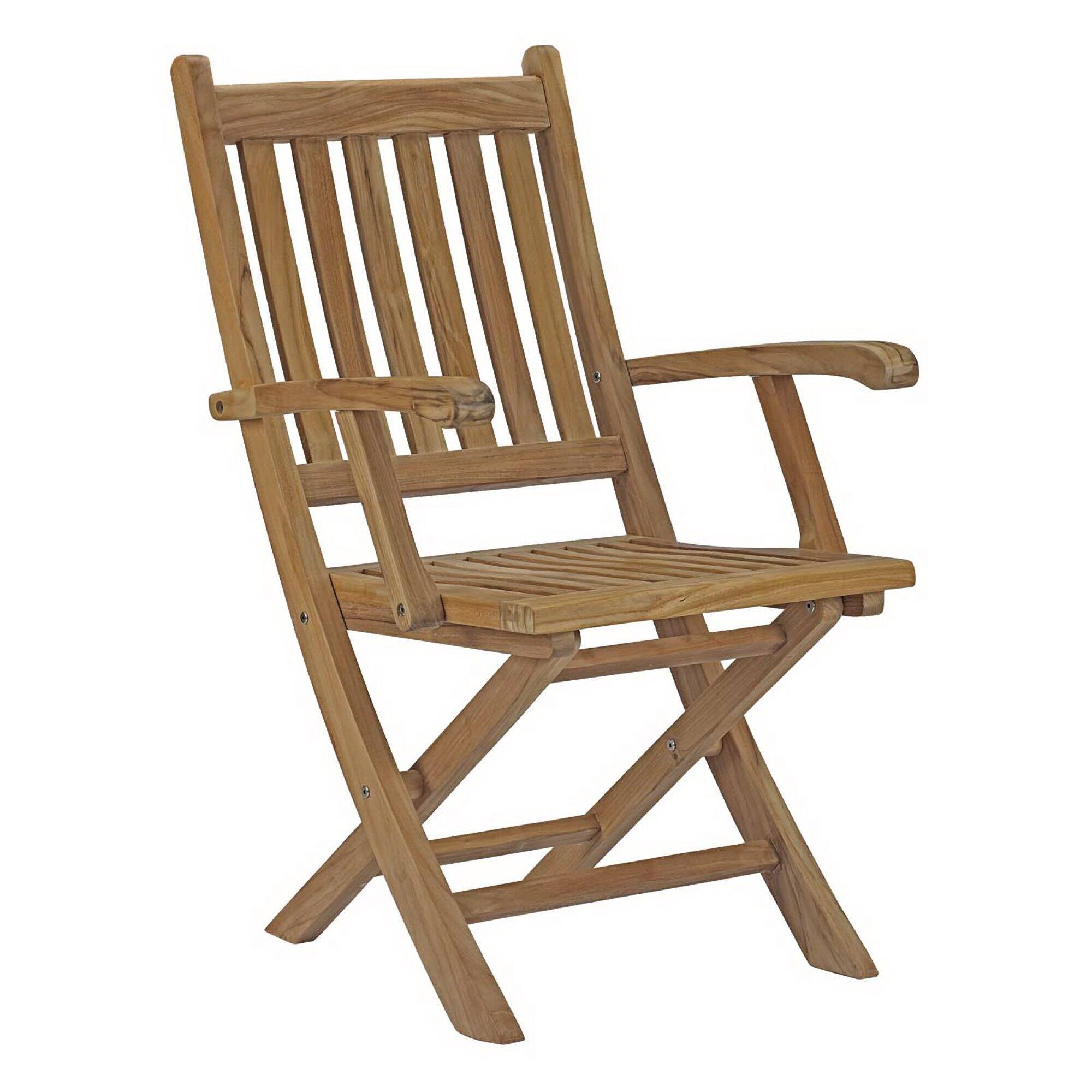 Front. Modway - Marina Outdoor Patio Teak Folding Chair by Modway - Natural.