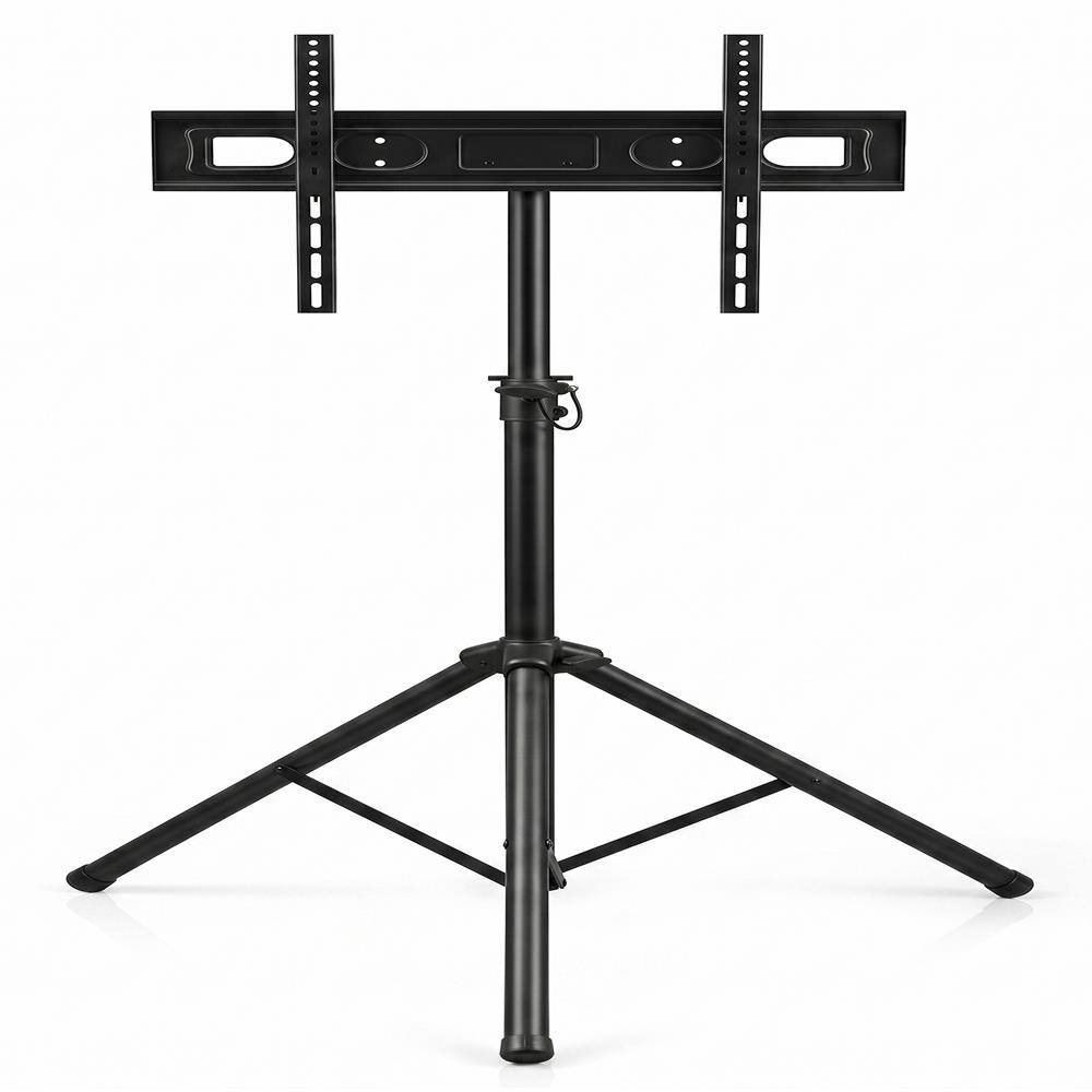 Front. Pyle - Pyle Portable TV Tripod Stand for 32–60 Inch TVs, Adjustable Height Easel Mount with Tilt & Cable Management - Black.