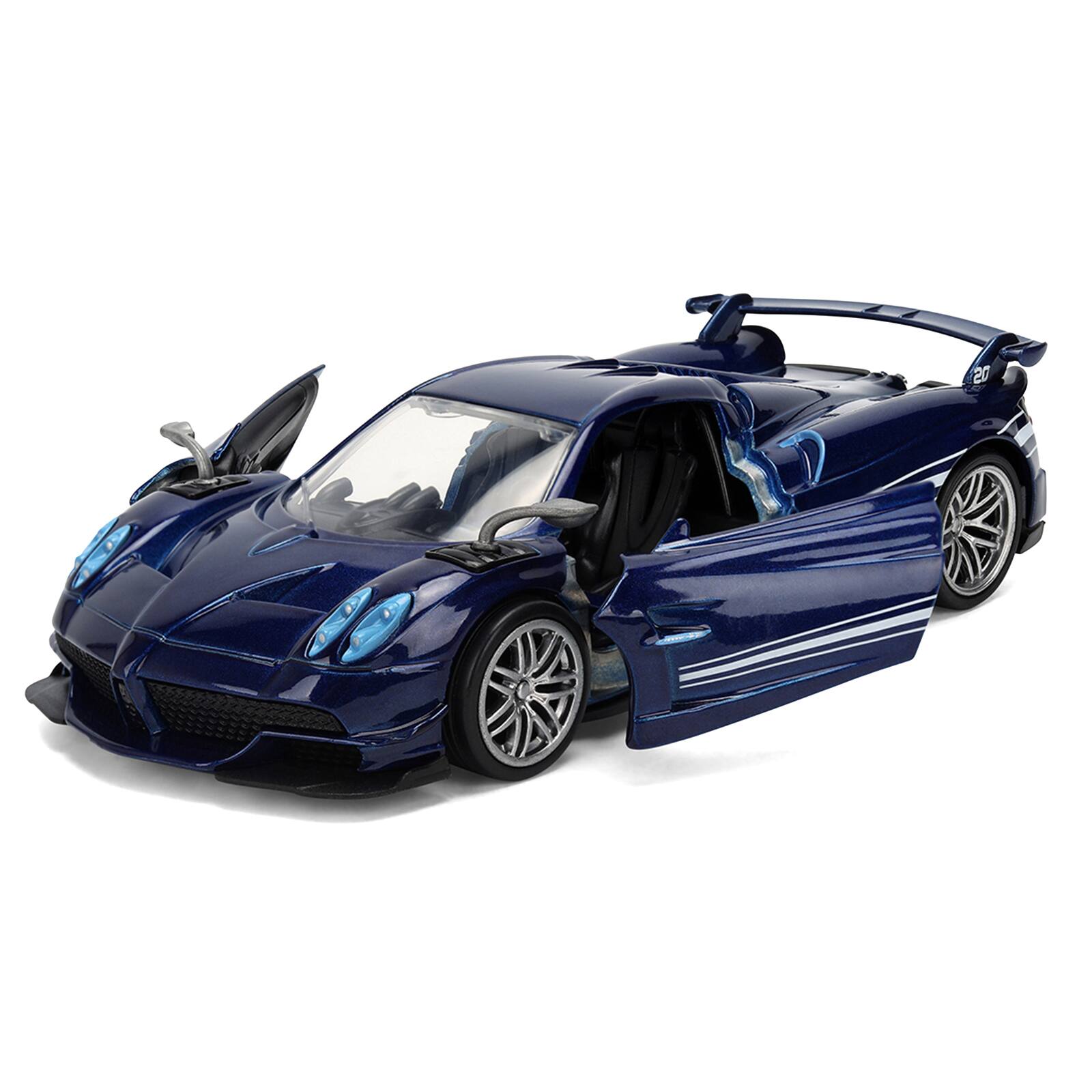 Alt View 1. Jada - Pagani Huayra Roadster BC Blue Metallic with White "Fast X" 2023 Movie "25th Anniversary" 1/32 Car by Jada.