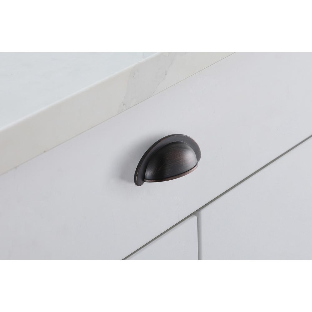 Alt View 1. Elegant Decor - Claude 2-3/4" Center to Center Oil-rubbed Bronze Cup Bar Pull Multipack - Oil-Rubbed Bronze.