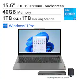Lenovo - Ideapad 3i 15.6" FHD Touchscreen Laptop - Core i3-1115G4 with 40GB Memory - 1TB SSD - Win 11 Pro - Arctic Grey