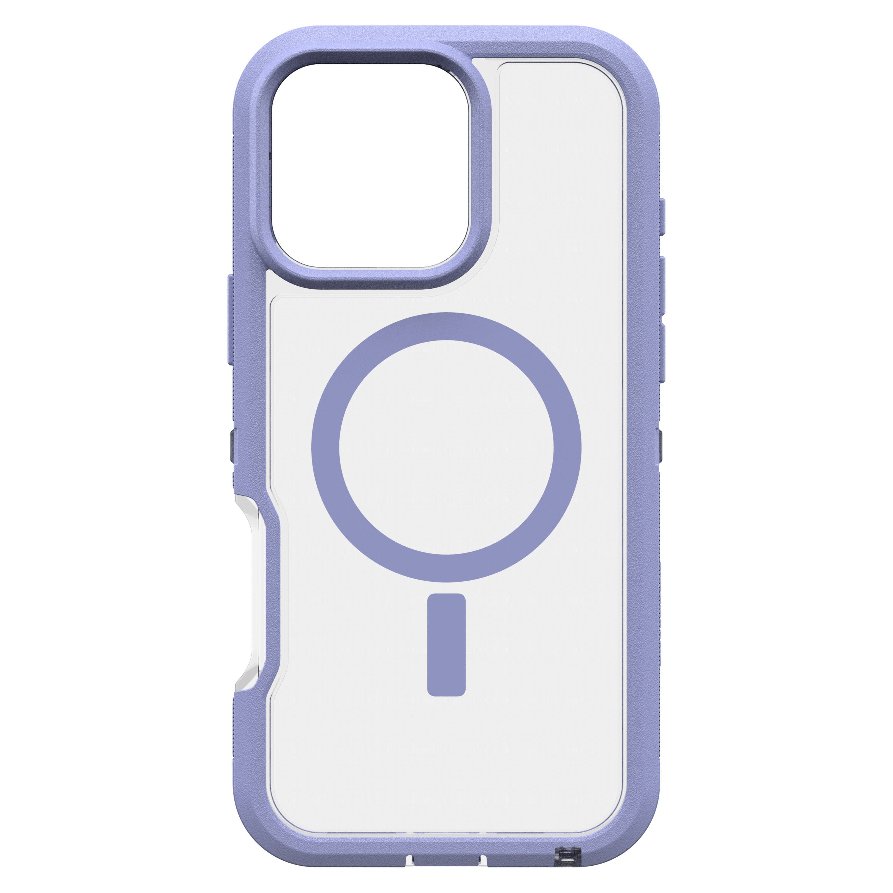 Angle. OtterBox - Defender Series Pro XT Hard Shell for MagSafe for Apple iPhone 16 Pro Max - Lavender Haze.