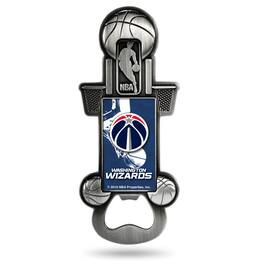 Rico Industries - Washington Wizards NBA Party Starter Magnetic Metal Bottle Opener - Multi