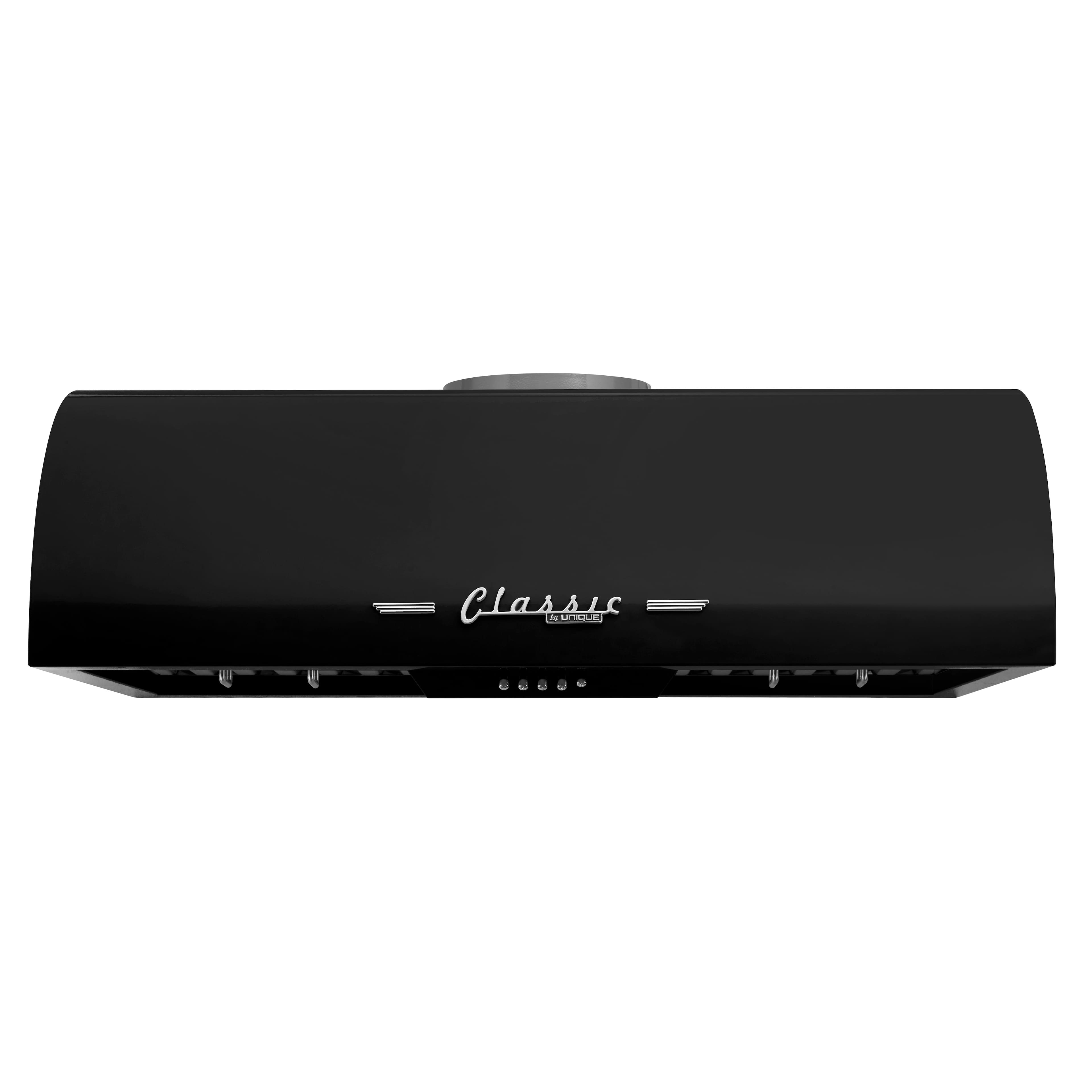 Unique Appliances - 36 inches - Externally Vented - Under cabinet Range Hood - Midnight Black