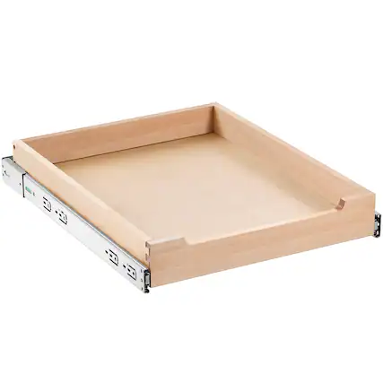 Front. VEVOR - Pull Out Cabinet Organizer, 17"W x 21"D Cabinet Drawer, Soft Close Slide out Shelf, Heavy-Duty Sliding Wood Drawer - Wood.