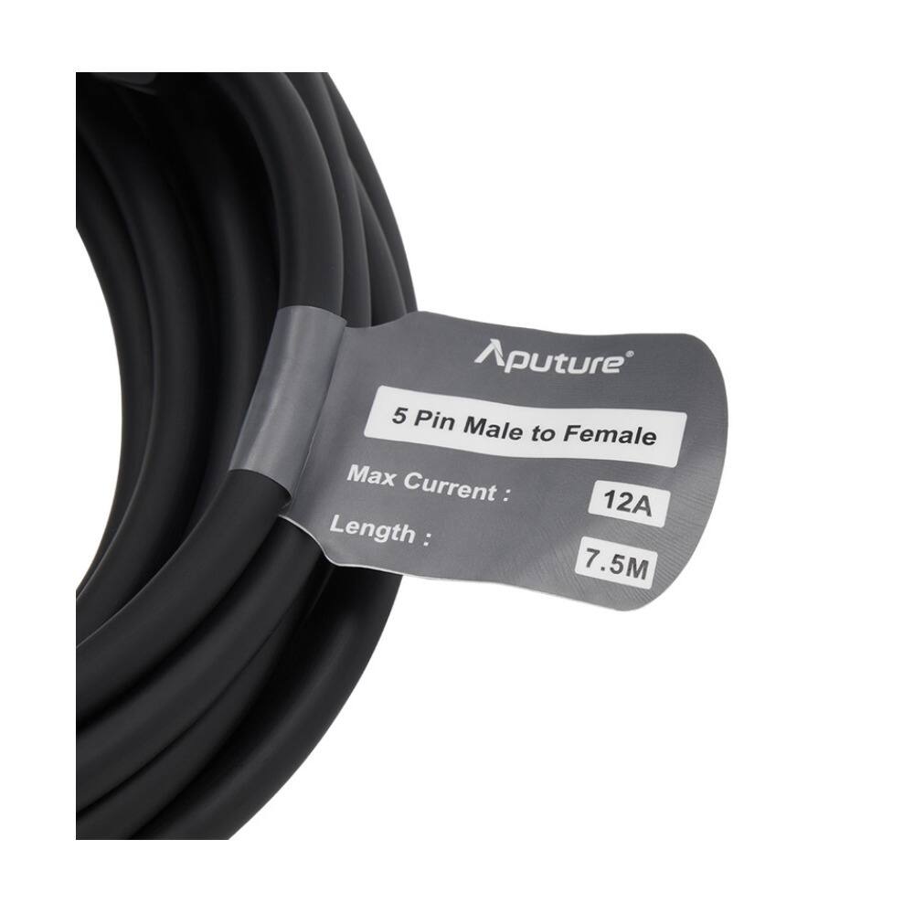Aputure 5 Pin Male to Female  
Max Current: 12A  
Length: 7.5M