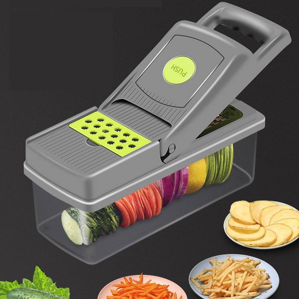 Alt View 1. PARKER SLATER - Multifunctional 16-in-1 Food Chopper – Onion Chopper, Vegetable Slicer, Cutter & Dicer for Pepper, Salad, Tomato, Potato - Green.
