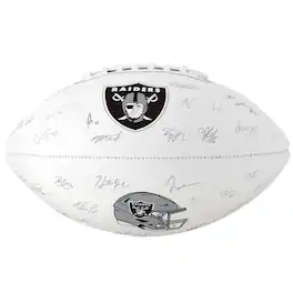 Logo Brands - Las Vegas Raiders Autograph Signature Football - Multicolor