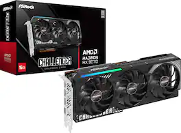 ASRock - Challenger Radeon RX 9070 16GB GDDR6 PCI Express 5.0 Graphics Card