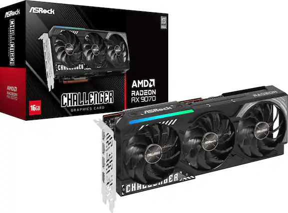 ASRock ASRock MiE K CHALLENGER. 0 DELUTUO tars Ba TR.O LENGER CHALLENGER. CHA ER IL noinsrcn AMD AMD RADEON RADEON RX 5070 CHALLENGER RX 9070 A_R 16GB GB GRAPHICS CARD ASRock I CHALLENGER CHALLENGER ER CHH A5Reck RADEON CHALLENGER