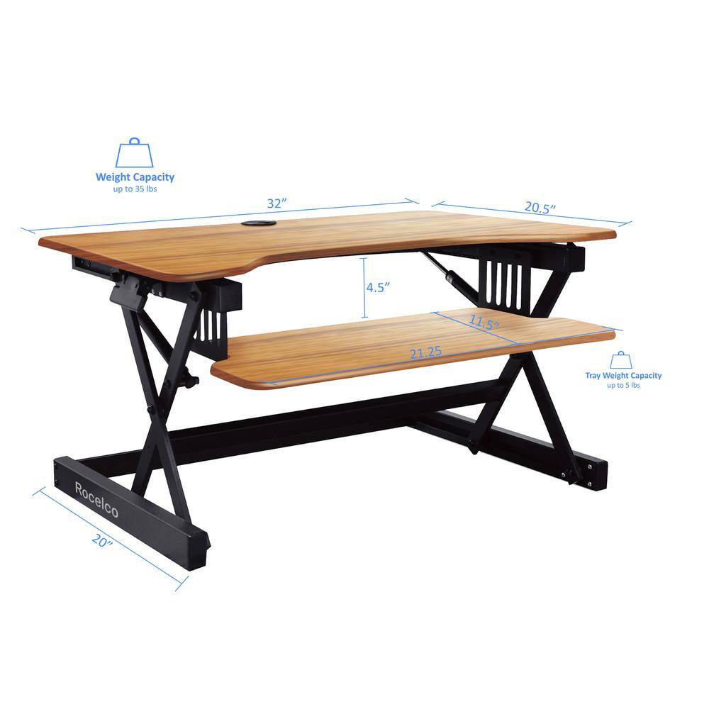 Weight Capacity up to 35 lbs  
32" x 20.5" x 4.5"  
21.25" x 11.5"  
Tray Weight Capacity up to 5 lbs  
Rocelco  
20"