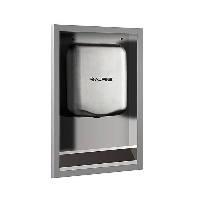 Alt View 3. Alpine Industries - Recess Kit for the Hemlock Electric Hand Dryer - Stainless Steel.