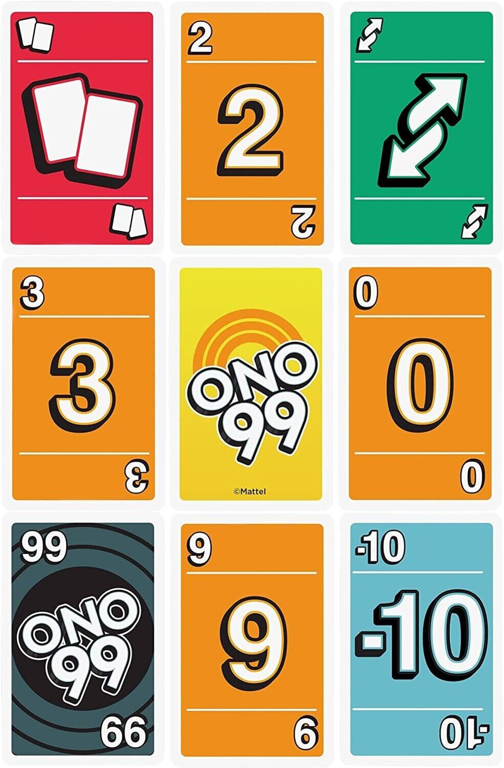 Mattel Games ONO 99 Card Game By UNO GAMES (MISC) Multicolor