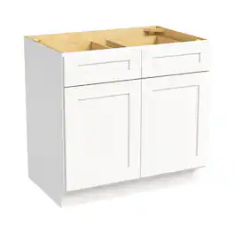 Boyel Living - 36-Inch W x 34.5-Inch H x 24-Inch D Shaker Soft-Close Base Cabinet - Creamy White