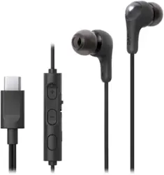 JVC - In-Ear Headphones HAFR9UCB - Black - Front_Zoom