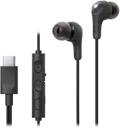 Front. JVC - In-Ear Headphones HAFR9UCB - Black.