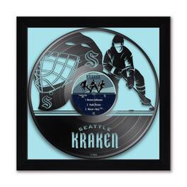 Sporticulture - Seattle Kraken 13" x 13" Framed Vinyl Record Art Print - Blue