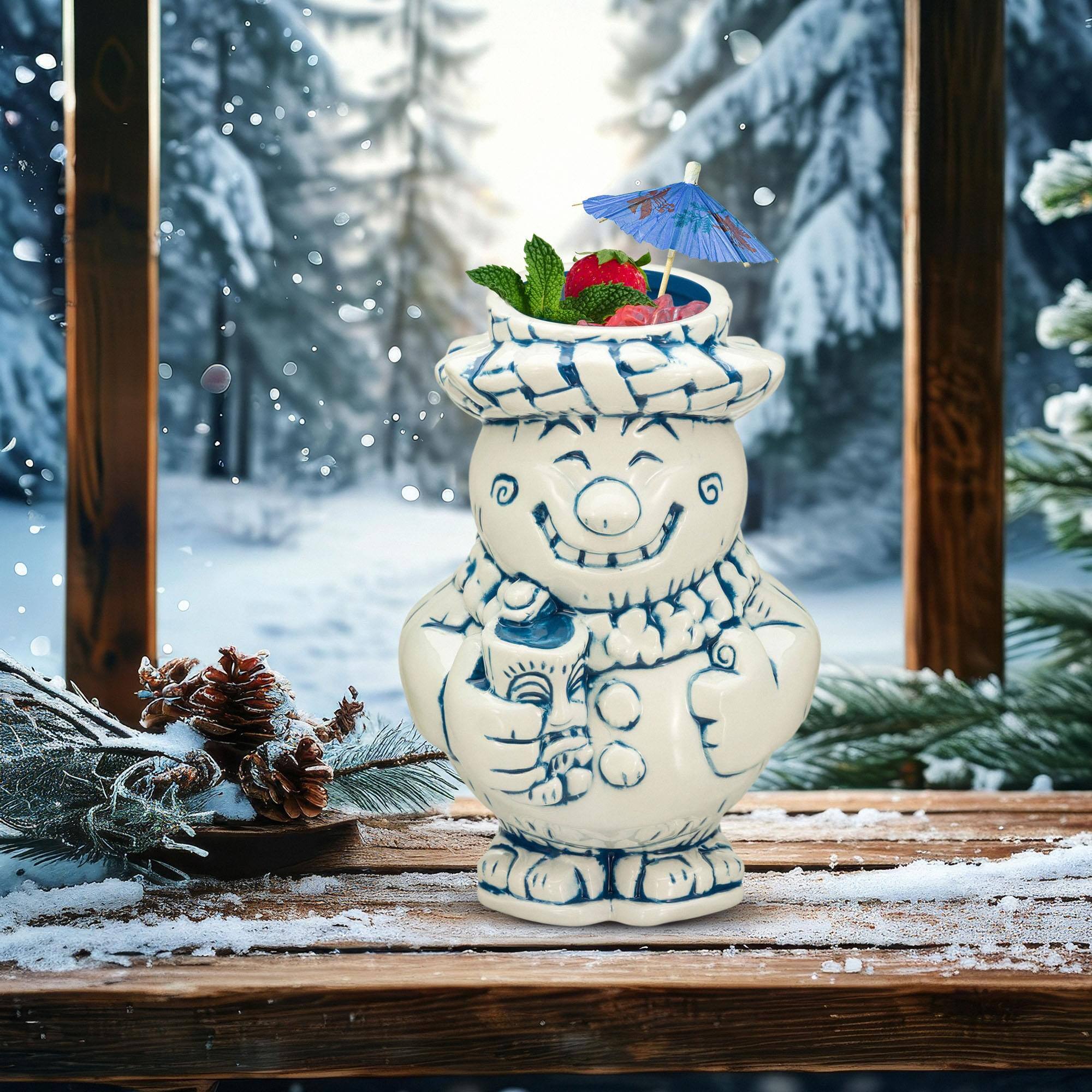 Alt View 10. Beeline Creative - Geeki Tikis Sippin' Snowman 26 Ounce Ceramic Mug - Multi-Colored.