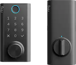 Ring - Smart Lock, Backup Power Dial if battery dies, multiple ways to unlock, easy battery setup - Black